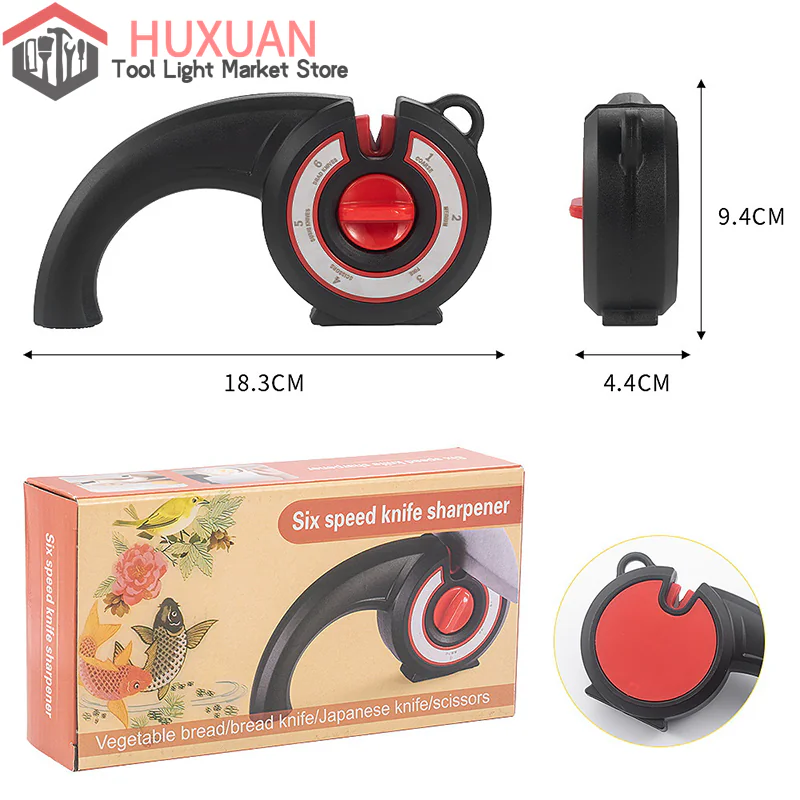 مسن السكاكين الاحترافي 6 مستويات